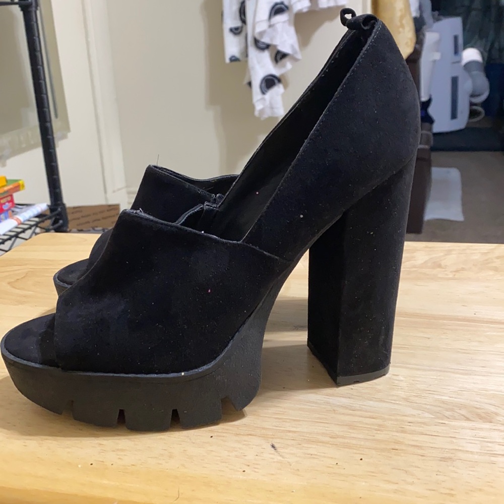 ASOS chunky slip on suede shoes
